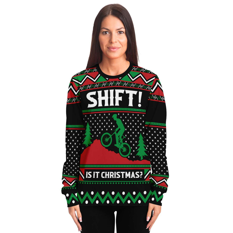 Shift It's Christmas-Fashion Sweatshirt - AOP-XS-7-Chic Pop