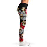 Sugar Skull-Leggings - AOP-XS-8-Chic Pop