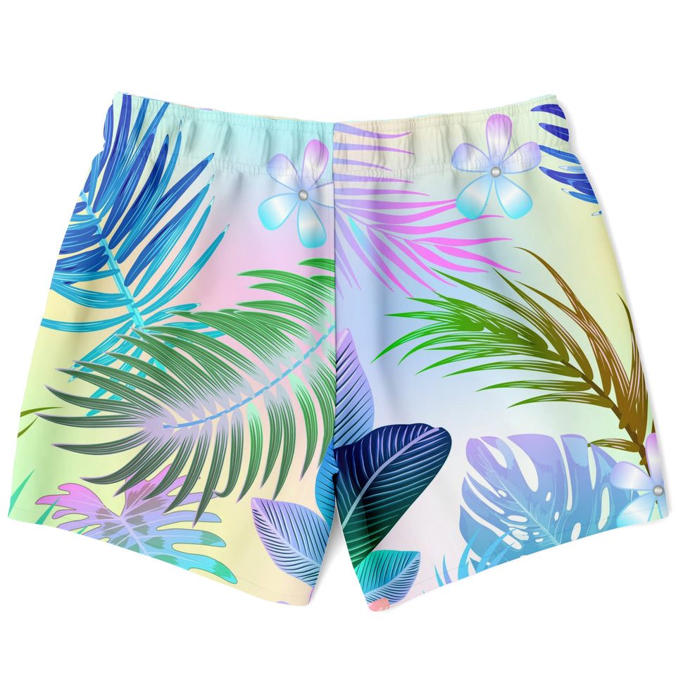 Tropical Floral White Short-Swim Trunks Men - AOP-XS-2-Chic Pop