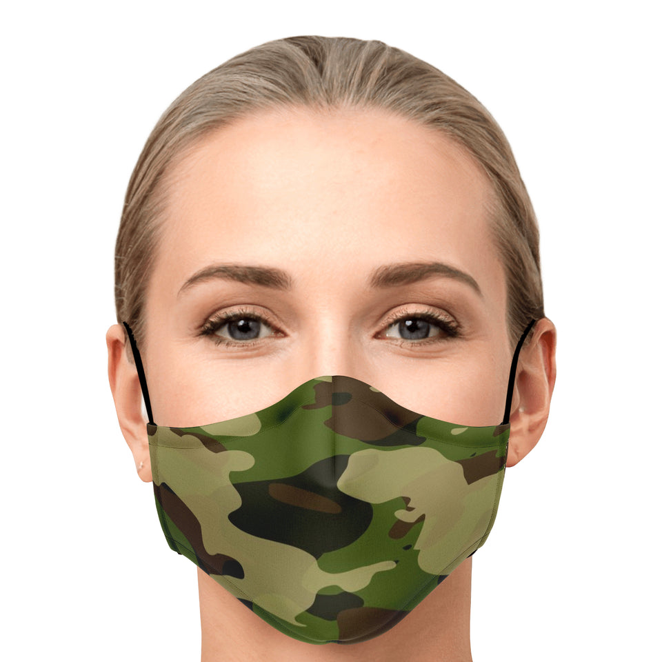 Green Camo Face Mask - Camouflage-Fashion Face Mask - AOP-1pc - Adult Fashion Face Mask-No additional filters-7-Chic Pop