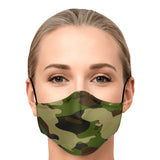 Green Camo Face Mask - Camouflage-Fashion Face Mask - AOP-1pc - Adult Fashion Face Mask-No additional filters-7-Chic Pop