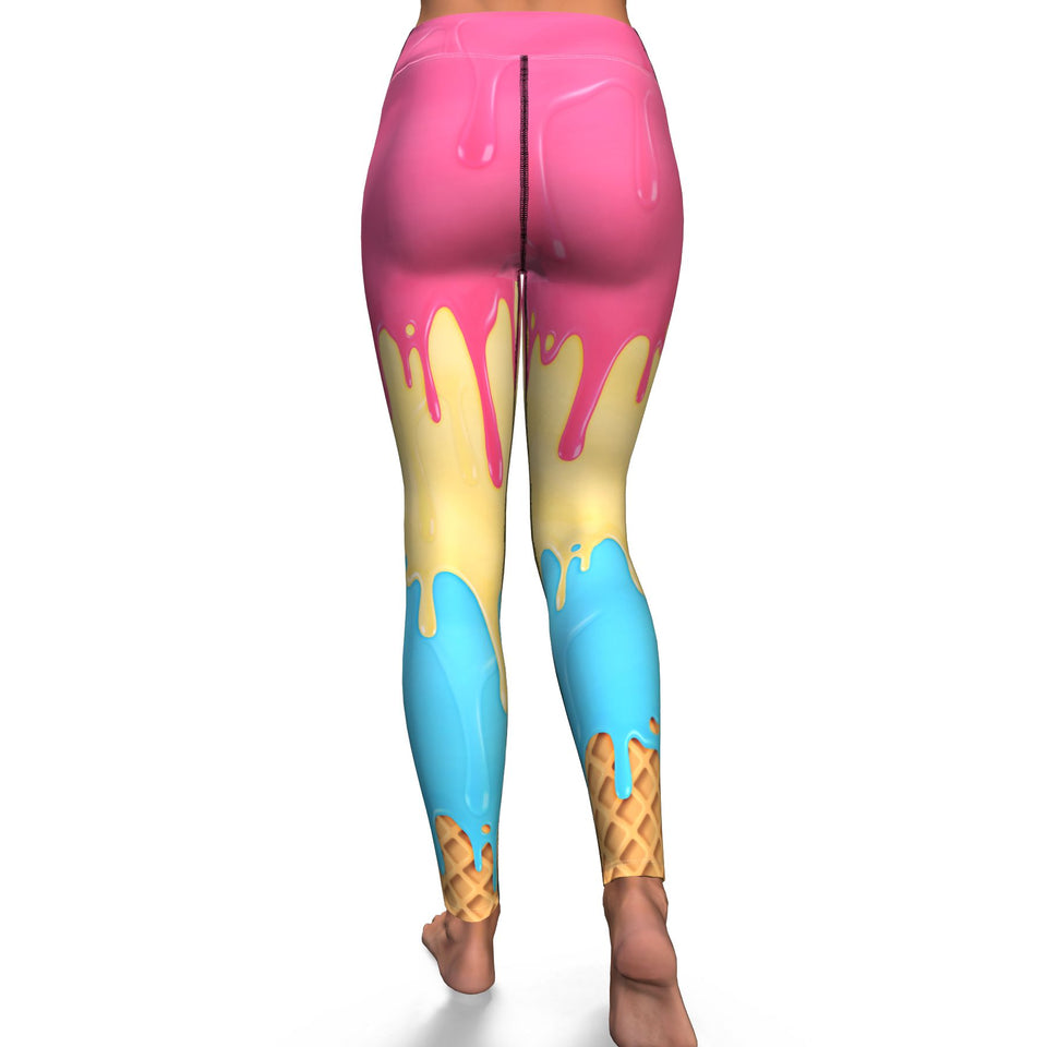 Dripping Ice Cream-Yoga Pants-XS-2-Chic Pop