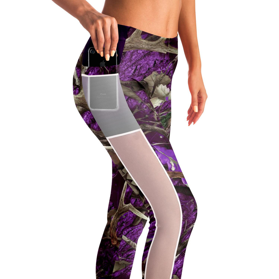 Purple Hunting - Mesh Pocket Legging All Over Print-Mesh Pocket Legging - AOP-XS-9-Chic Pop