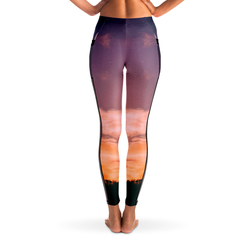 Summer Vibe-Mesh Pocket Legging - AOP-XS-2-Chic Pop