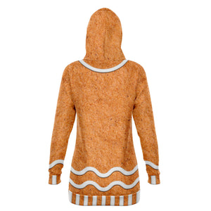 Gingerbread-Fashion Longline Hoodie - AOP-XS-4-Chic Pop