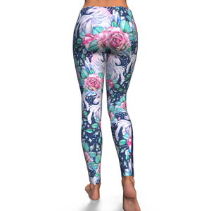 Unicorn Roses-Leggings-XS-4-Chic Pop