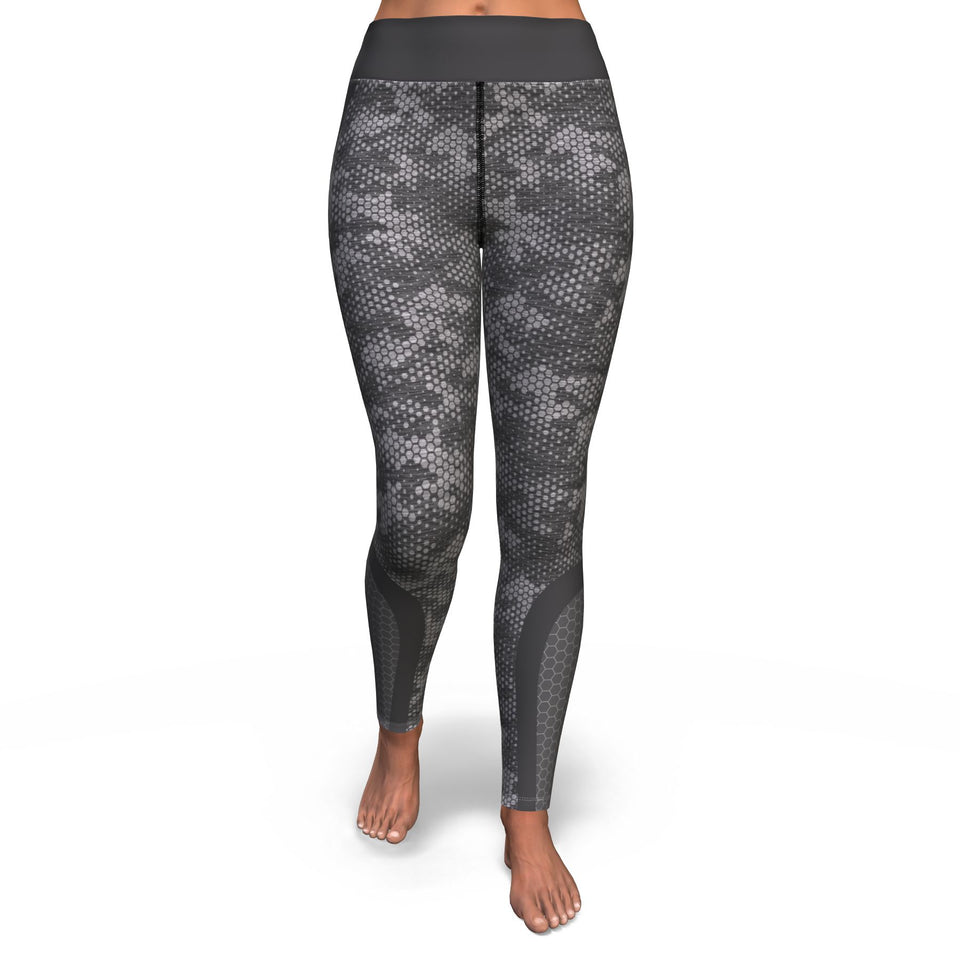 Hexagon Camo-Yoga Pants-XS-1-Chic Pop