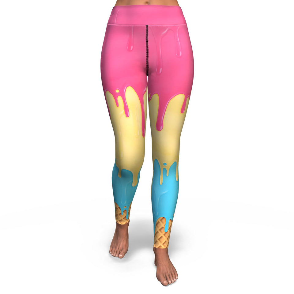 Dripping Ice Cream-Yoga Pants-XS-1-Chic Pop