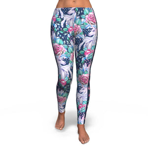 Unicorn Roses-Leggings-XS-1-Chic Pop