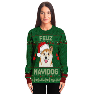 Feliz Navidog - Shiba Inu-Fashion Sweatshirt - AOP-XS-9-Chic Pop