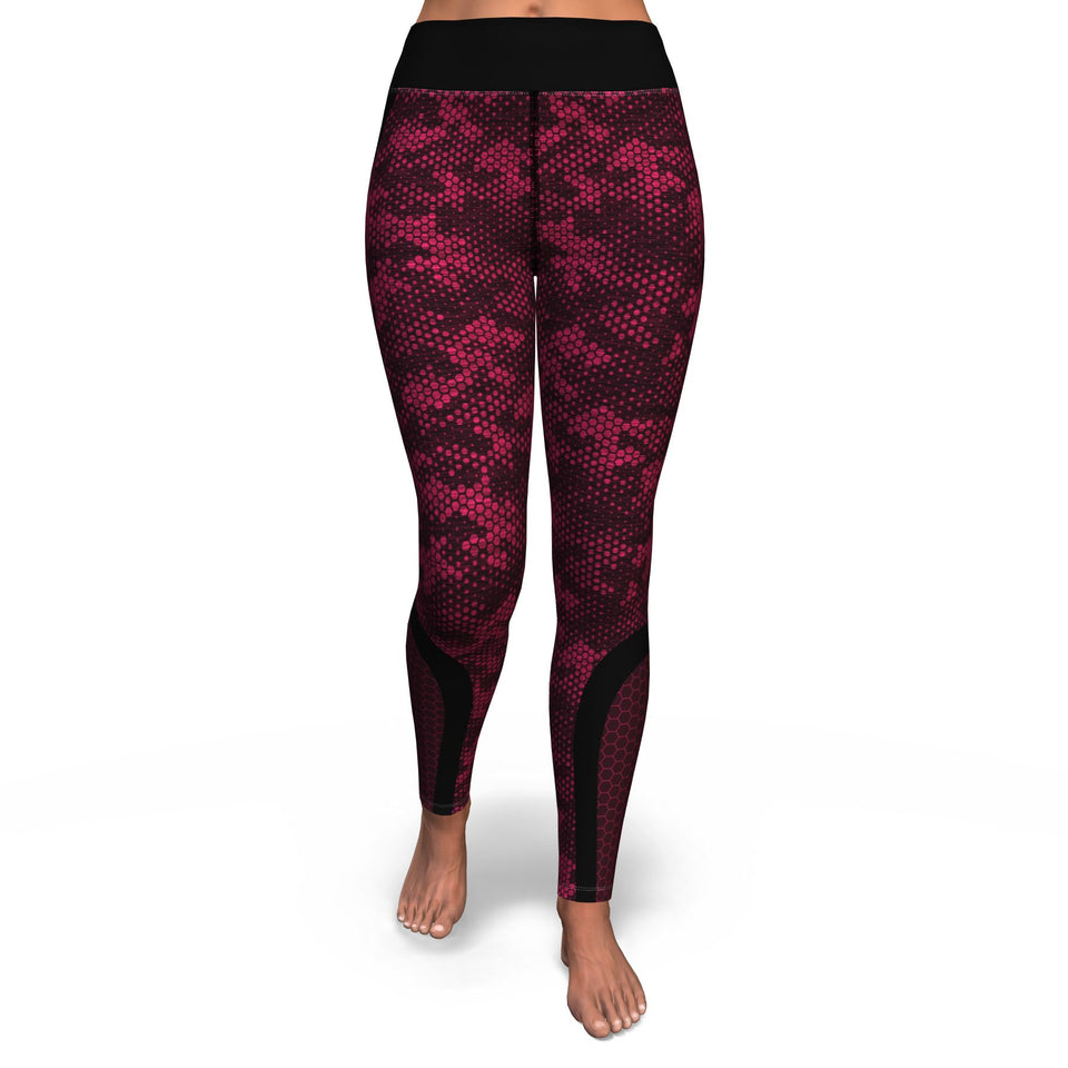 Hexagon Camo-Yoga Pants-XS-1-Chic Pop