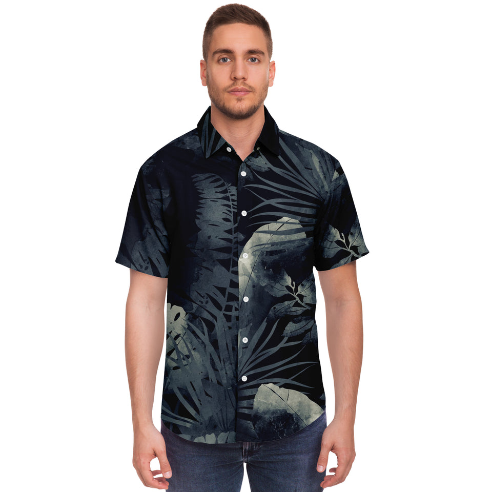 Flower Abstrait-Short Sleeve Button Down Shirt - AOP-XS-3-Chic Pop