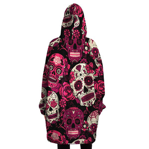 Sugar Skull Pink Snug Hoodie-Snug Hoodie - AOP-ONSIZE-4-Chic Pop