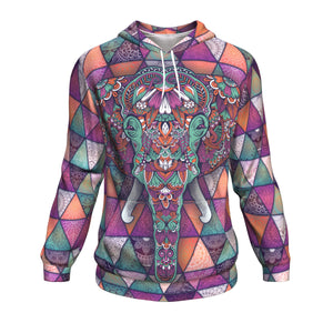 Mandala Elephant-Hoodie-XS-1-Chic Pop