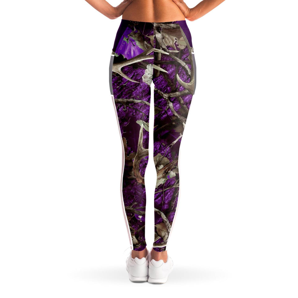 Purple Hunting - Mesh Pocket Legging All Over Print-Mesh Pocket Legging - AOP-XS-6-Chic Pop