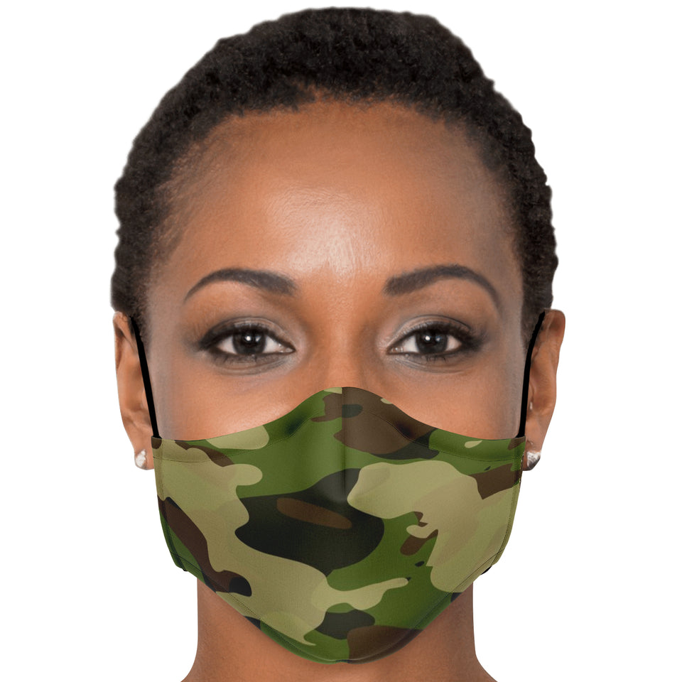 Green Camo Face Mask - Camouflage-Fashion Face Mask - AOP-1pc - Adult Fashion Face Mask-No additional filters-6-Chic Pop