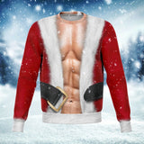 Fitness Santa Light Skin Sweatshirt-Fashion Sweatshirt - AOP-XS-1-Chic Pop