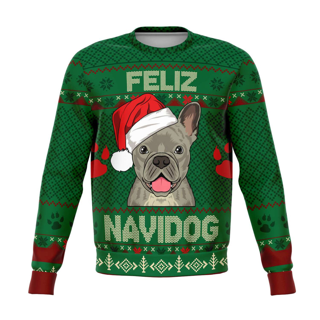 Feliz Navidog - French Bulldog-Fashion Sweatshirt - AOP-XS-1-Chic Pop