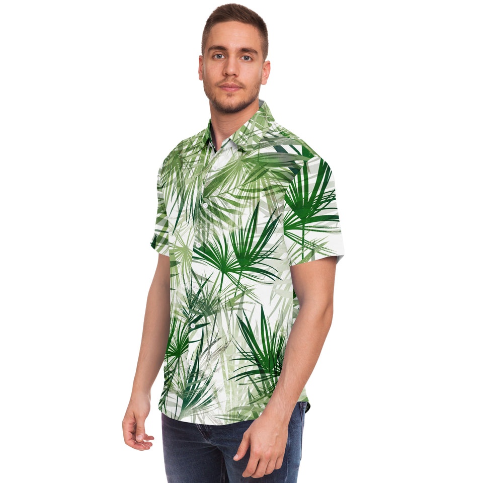 Flower Tropical-Short Sleeve Button Down Shirt - AOP-XS-5-Chic Pop