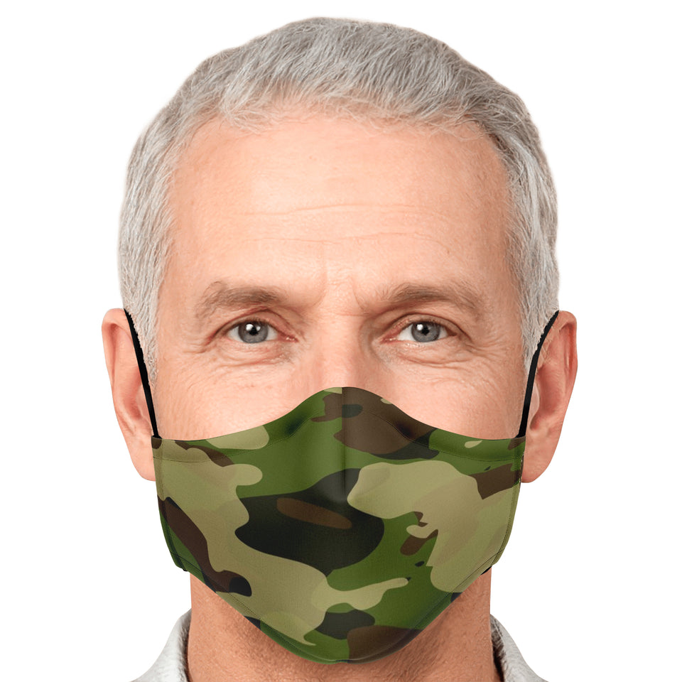Green Camo Face Mask - Camouflage-Fashion Face Mask - AOP-1pc - Adult Fashion Face Mask-No additional filters-11-Chic Pop