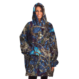 Turquoise Hunting Camo Snug Hoodie-Snug Hoodie - AOP-ONSIZE-1-Chic Pop