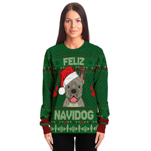 Feliz Navidog - French Bulldog-Fashion Sweatshirt - AOP-XS-7-Chic Pop