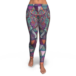 Mandala Elephant-Leggings-XS-1-Chic Pop