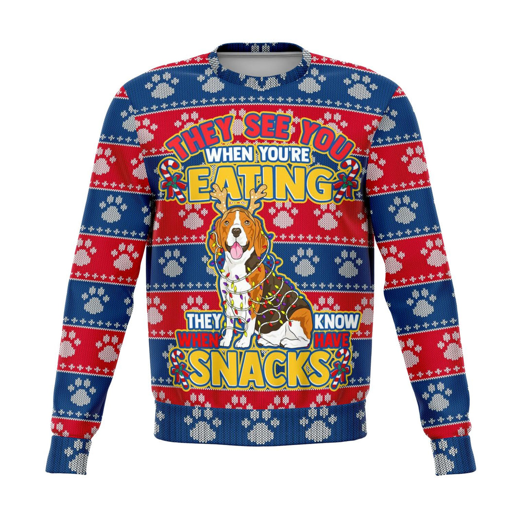 Snacks Beagle Sweatshirt-Fashion Sweatshirt - AOP-XS-1-Chic Pop