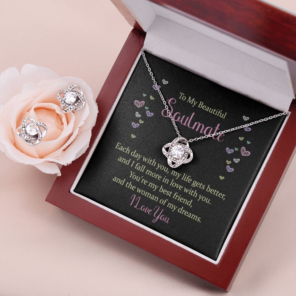 To my beautiful soulmate - each day with you-Jewelry-Luxury Box w/LED-6-Chic Pop