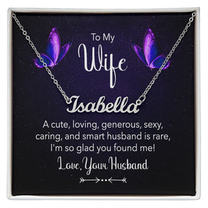 To my wife - a cute, loving-Jewelry-Polished Stainless Steel-Standard Box-1-Chic Pop