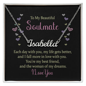 To my beautiful soulmate - each day with you-Jewelry-Polished Stainless Steel-Standard Box-1-Chic Pop