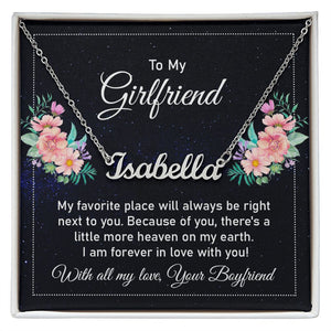 To my girlfriend - my favorite place-Jewelry-Polished Stainless Steel-Standard Box-1-Chic Pop