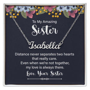 To my amazing sister - distance never separates-Jewelry-Polished Stainless Steel-Standard Box-1-Chic Pop