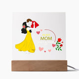 The Best Mom-Jewelry-Acrylic Square with LED Base-4-Chic Pop