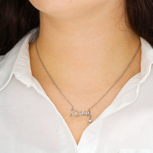 To The Woman Who Raised Me-Jewelry-High Polished .316 Surgical Steel Scripted Love-5-Chic Pop