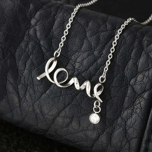 To My Mom-Jewelry-High Polished .316 Surgical Steel Scripted Love-10-Chic Pop