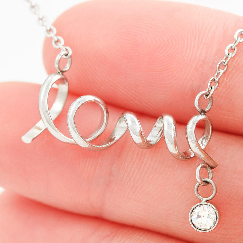 To Mother from Son-Jewelry-High Polished .316 Surgical Steel Scripted Love-3-Chic Pop