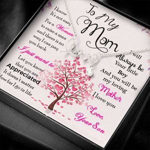 To My Mom-Jewelry-High Polished .316 Surgical Steel Scripted Love-13-Chic Pop