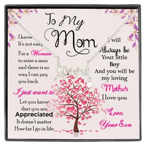 To My Mom-Jewelry-High Polished .316 Surgical Steel Scripted Love-21-Chic Pop
