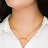 To My Mom-Jewelry-High Polished .316 Surgical Steel Scripted Love-8-Chic Pop