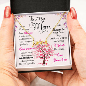 To My Mom-Jewelry-High Polished .316 Surgical Steel Scripted Love-6-Chic Pop