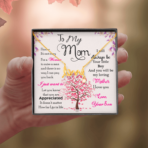 To My Mom-Jewelry-High Polished .316 Surgical Steel Scripted Love-27-Chic Pop