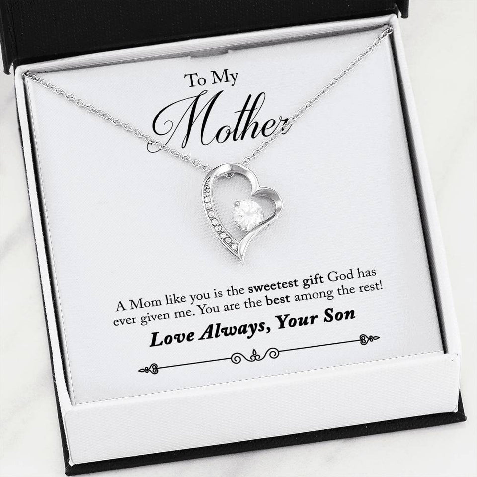To Mother from Son-Jewelry-14k White Gold Finish-2-Chic Pop