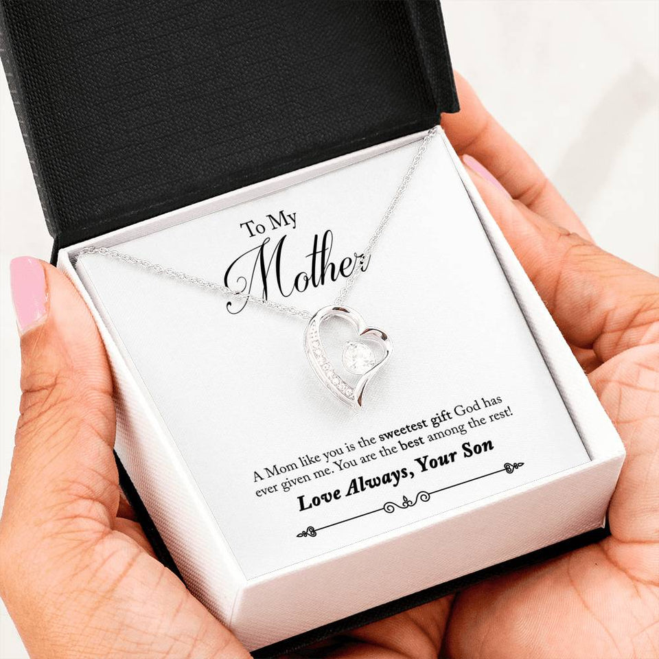 To Mother from Son-Jewelry-14k White Gold Finish-1-Chic Pop
