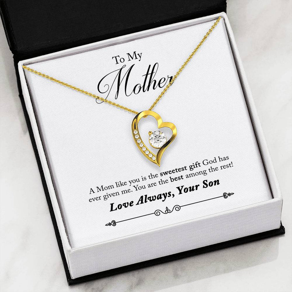 To Mother from Son-Jewelry-14k White Gold Finish-6-Chic Pop