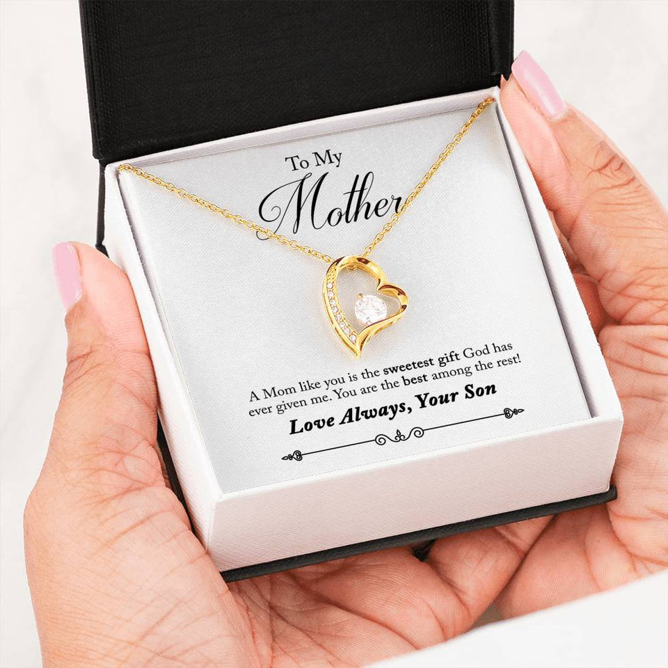 To Mother from Son-Jewelry-14k White Gold Finish-5-Chic Pop