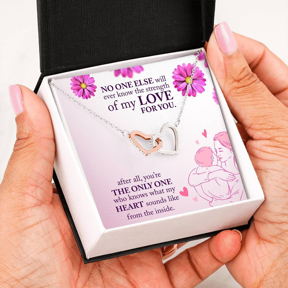 No ONE ELSE will ever know the strength of my love for you-Jewelry-Interlocking Heart Necklace-1-Chic Pop