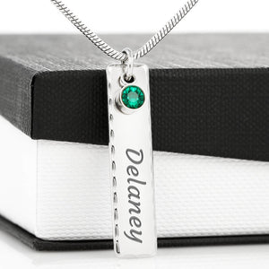 For the most wonderful nurse girlfriend-Jewelry-Birthstone Name Necklace (Stainless Steel)-9-Chic Pop