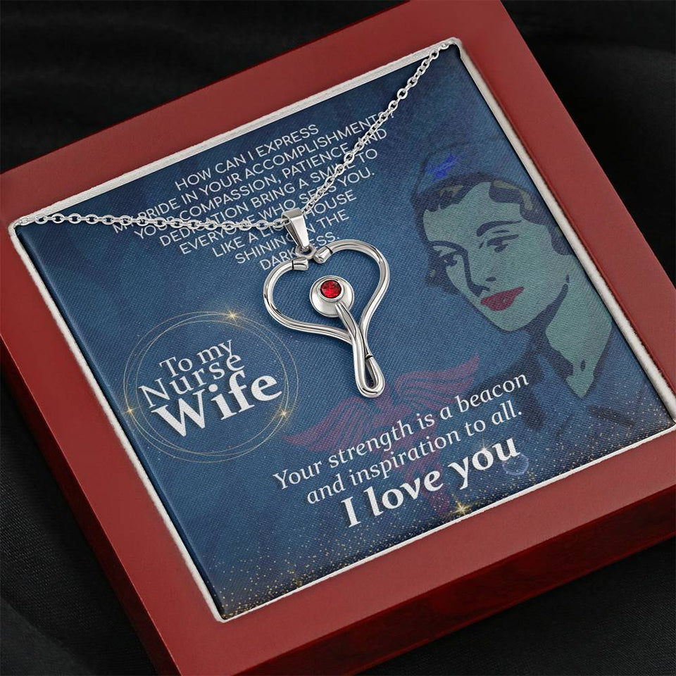 To My Nurse Wife-Jewelry-Mahogany Style Luxury Box-7-Chic Pop