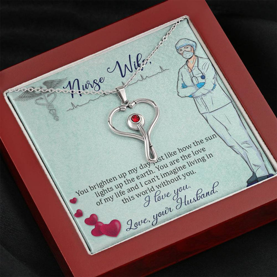 To my nurse wife-Jewelry-Mahogany Style Luxury Box-7-Chic Pop